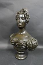 DIEUDONNE Jacques-Augustin (1795-1873) : Buste d'Ernestine-Thérèse-Gasparine de BOURGOING, Maréchale MACDONALD,...