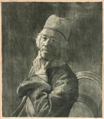 Jean-Etienne LIOTARD (1702 - 1789). Autoportrait (grande planche) c.1778 -...