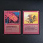 MAGIC THE GATHERING : 
Lot de 2 cartes : Fireball et Disintegrate...
