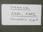 FRANCE - FEUILLETS C.E.F Emissions Années 1970 - 1971 -...