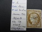 1850 - CERES - n° 1, 10 c bistre -...