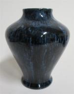KERAMIS. Vase de forme balustre en céramique à couverte bleu...