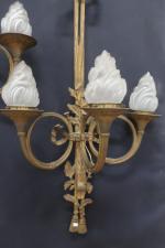 Grande paire d'appliques de style Louis XVI en bronze doré...