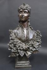 SPAVENTA Filippo (XIX's) : Buste de Mathilde CREMNITZ à la...