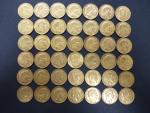 42 pièces de 20 Francs or Napoléon III. (lot conservé...