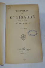 BIGARRÉ (Général). Mémoires, 1775-1813, aide-de-camp du roi Joseph. Paris, E....