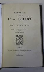 MARBOT (Général, baron). Mémoires. P., Plon, 1891, 3 vol. in-8,...