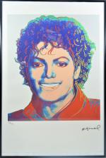 Andy Warhol (1928-1987) d'après -
Mickael Jackson (1958 - 2009) 
Sérigraphie...