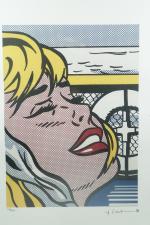 Roy Lichtenstein (1923 - 1997) d'après -
Shipboard Girl -
Sérigraphie en...
