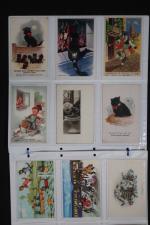 36 cartes postales FANTAISIE animaux : les CHATS. Très bon...