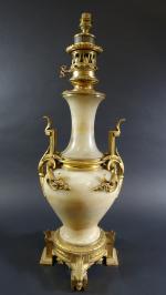 Lampe à huile de style Louis XVI (transformée à l'électricité)...