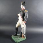 Napoléon 1er Empereur en plâtre peint. Haut : 56 cm...