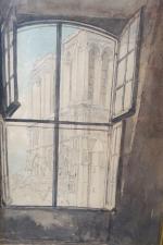 HEYMAN Charles (1881-1915) : Paris, fenêtre sur les tours de...