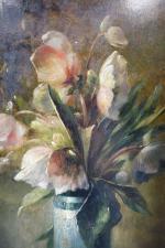 ROYER Dieudonné (1835-1920) : Vase de fleurs. H. s. P...