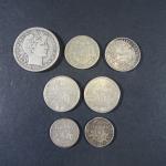 DIVERS pièces en argent : Napoléon III : 1 franc...