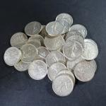 VEME REPUBLIQUE : Trente-cinq pièces de 5 francs argent type...